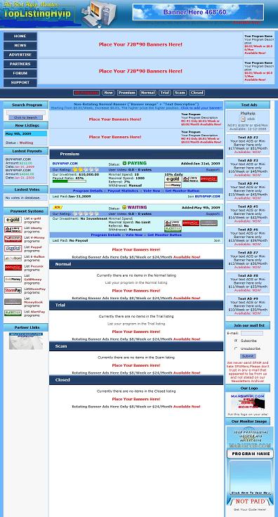 HYIP Listing Pro - New HYIP-Auto Surf Monitoring Script 2011