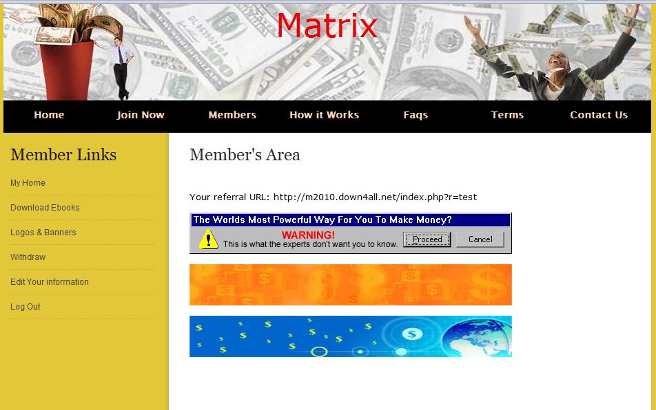 nXm Money-Matrix Script with LibertyReserve+AlertPay+Paypal